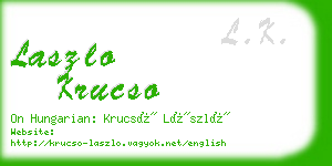 laszlo krucso business card